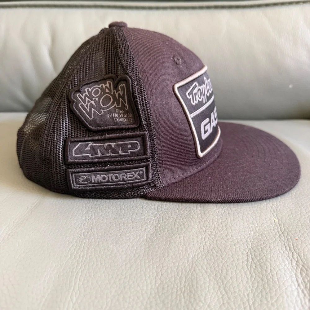 Troy Lee Designs GasGas Team Black Trucker Snapback Hat Motocross Racing Cap